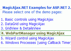 Chuyển trang ASP.NET sang Ajax với MagicAjax.NET