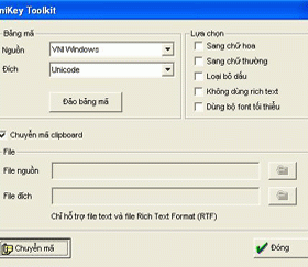 Cách chuyển mã văn bản với Unikey