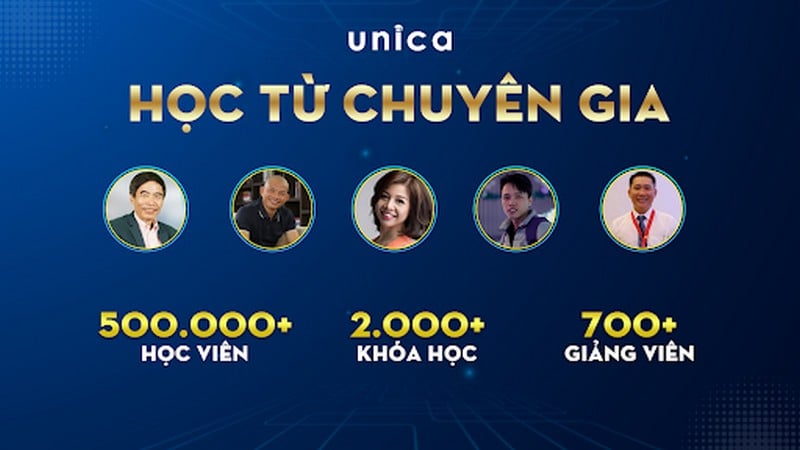 Unica.vn - website học cntt hàng đầu được nhiều bạn trẻ lựa chọn 