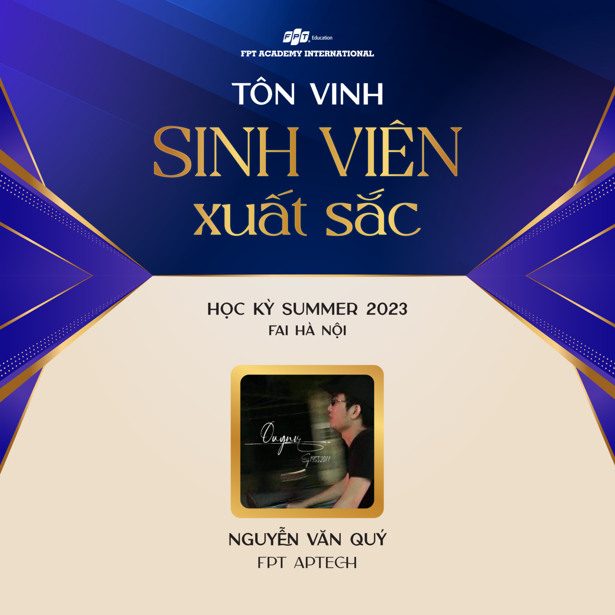 Sinh viên xuất sắc FPT Aptech