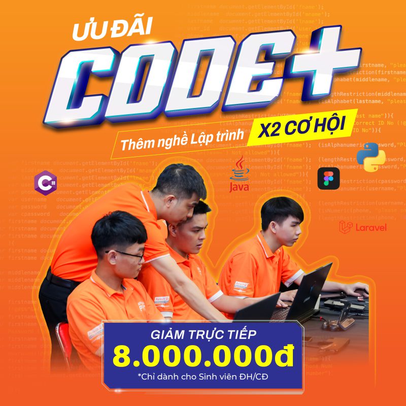 Code 4 Partiot Nhập học Lập trình sinh viên nhận ưu đãi CODE+