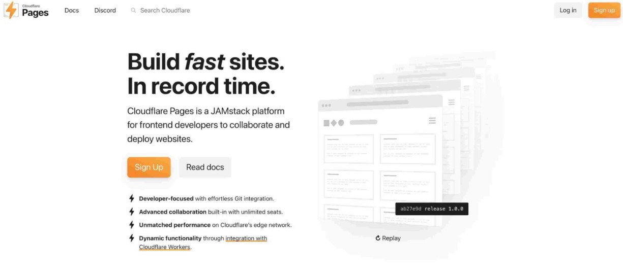 Cloudflare Pages rất phù hợp với các dự án JAMstack