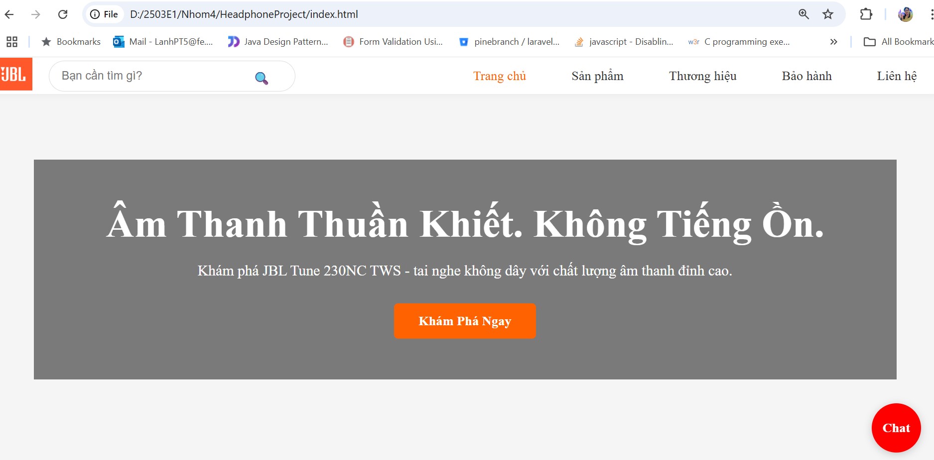 Trang chủ web HeadPhone
