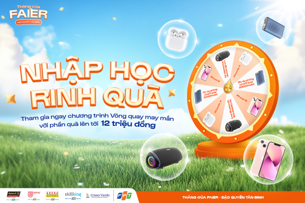 Nhập học là được quay, rinh quà mỏi tay với "Vòng quay may mắn" chỉ có tại FPT Aptech