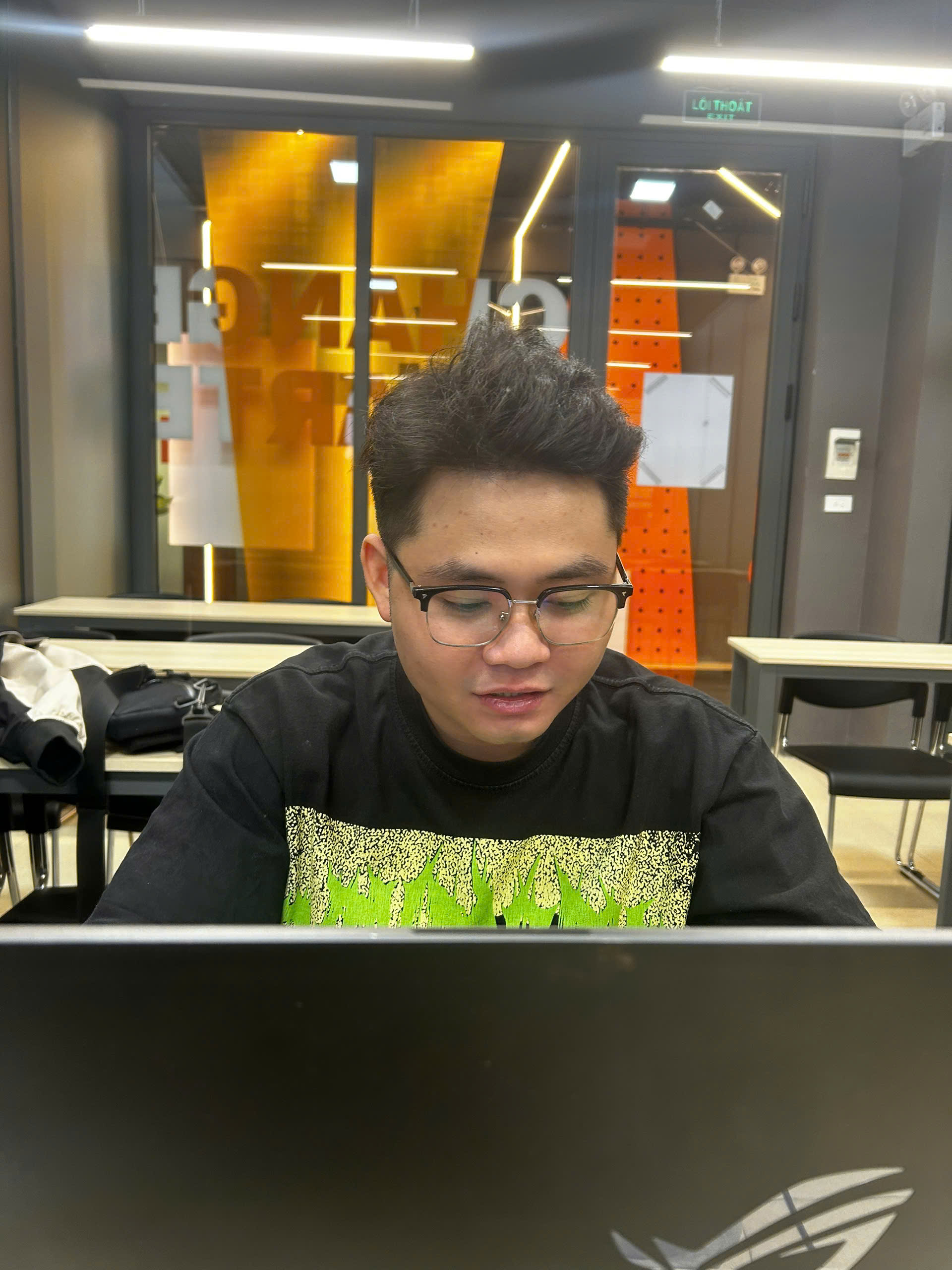 Sinh viên Lưu Tuấn Tài trong quá trình học tại FPT Aptech