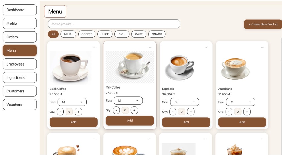Đồ án CKID Cafe Management System: Giải pháp quản lý quán cà phê bằng JavaFX từ sinh viên FPT