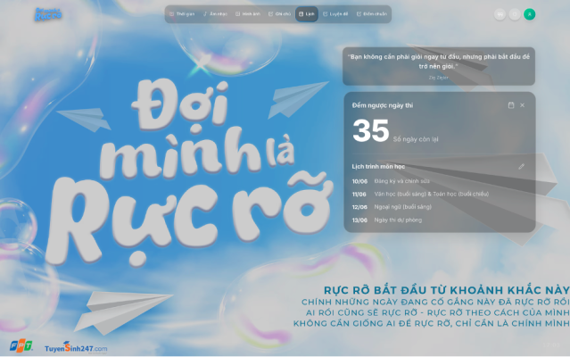 https://tramhoc.fpt.edu.vn/ được thiết kế như người bạn đồng hành, giúp học sinh duy trì sự ổn định cả trong học tập lẫn cảm xúc