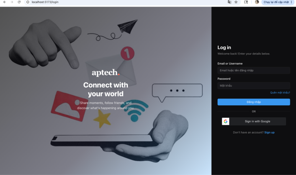 Social Network đồ án SEM 2 ngành Lập trình viên quốc tế FPT Aptech