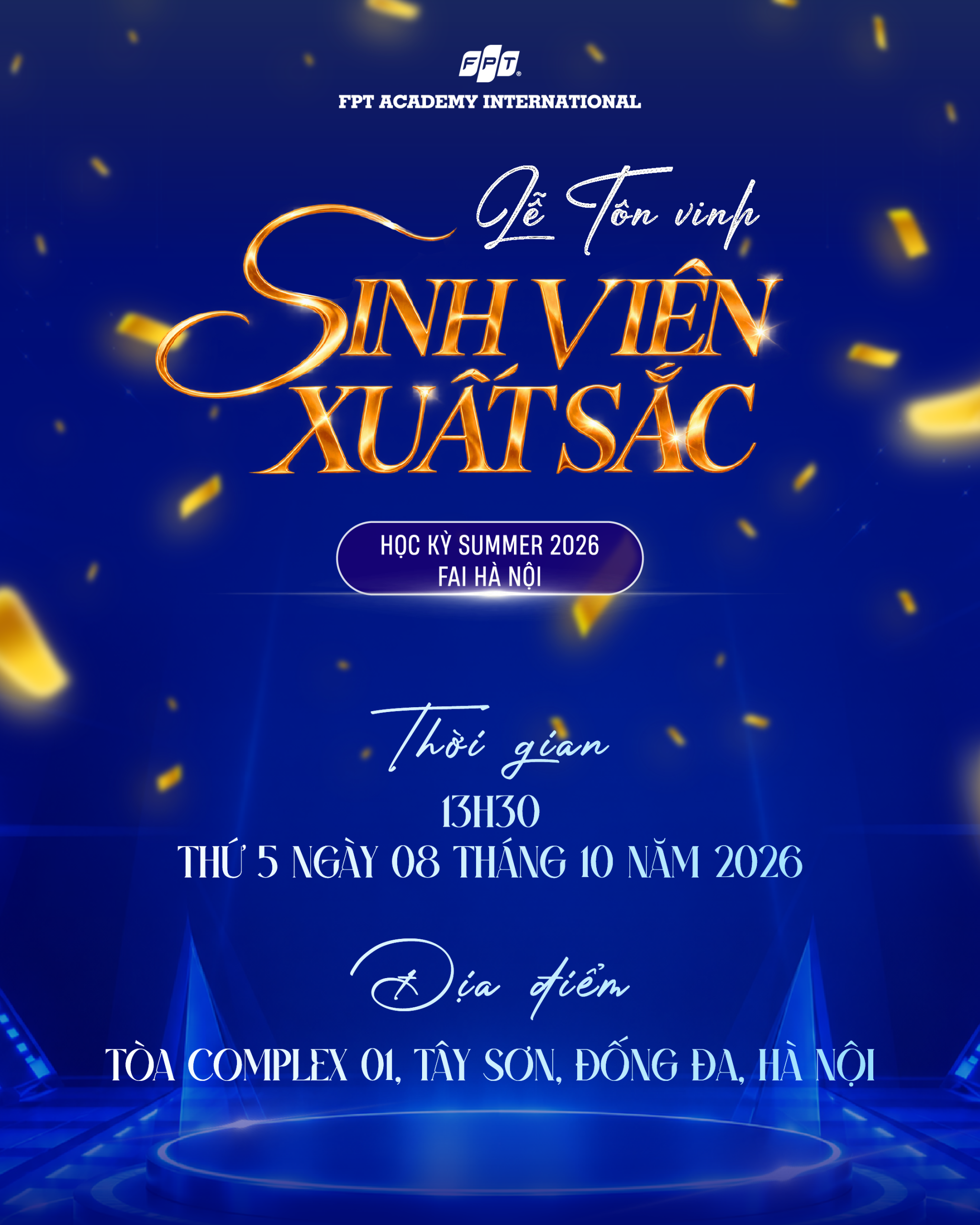 Poster lễ tôn vinh sinh viên xuất sắc 